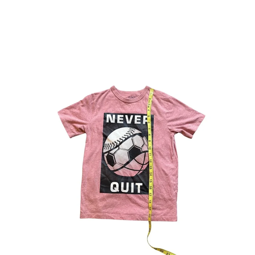 The Children's Place Youth 7/8 Never Quit Sports Graphic T Shirt Red